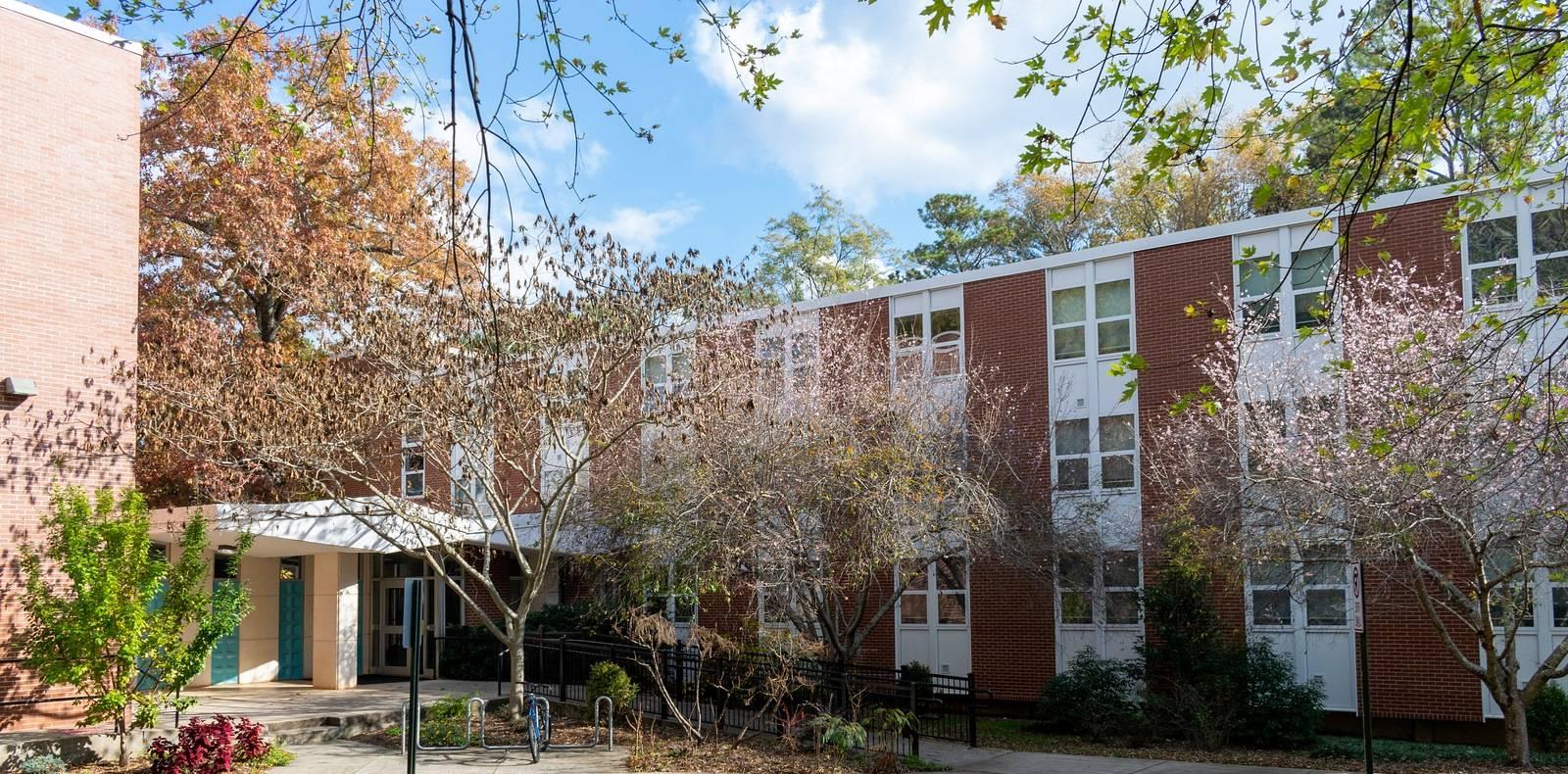 Counseling center with beautiful foliage surrounding it